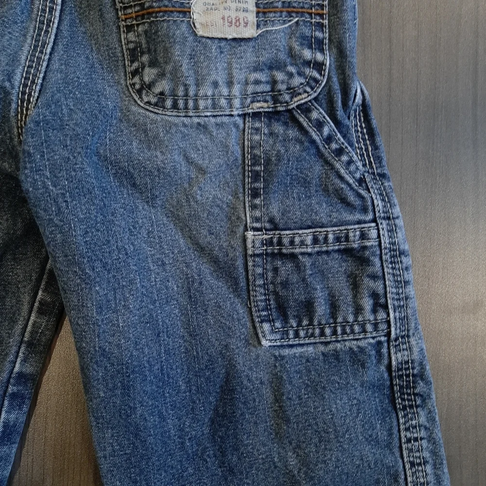 CHILDRENS PLACE Carpenter Jeans Straight Leg Denim Adjustable Waist Size 24M
